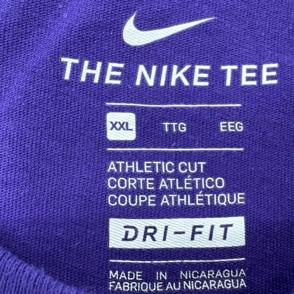 Nike Lakers 23 LeBron James T Shirt Tee Mens 2XL Purple NBA Dri-Fit Basketball - Picture 3 of 11